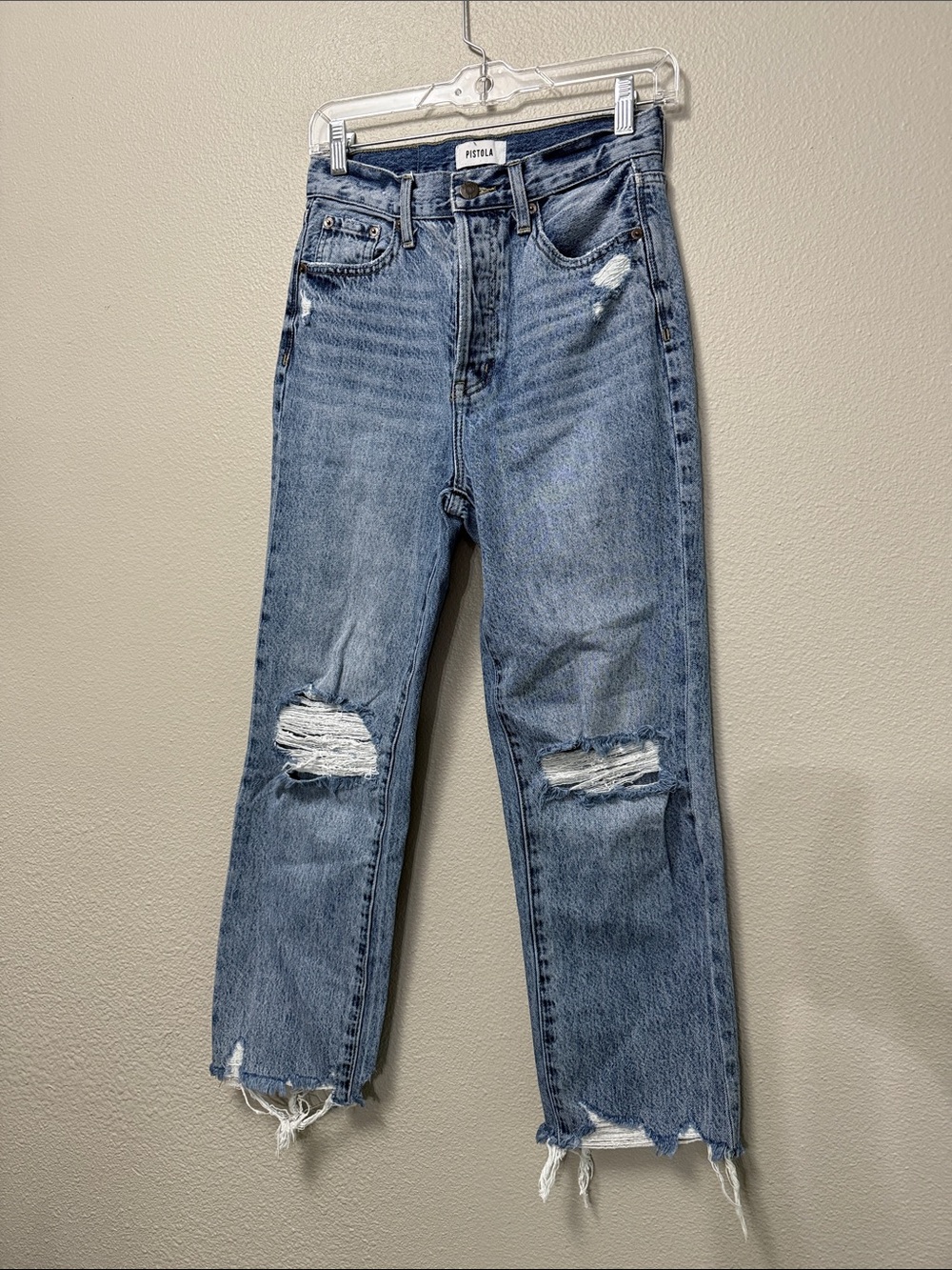 Pistola Super High Rise Cassie Straight Crop Jean